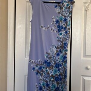 Coldwater Creek Lavender Scoop Neck Floral Top